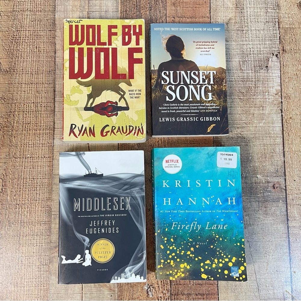 Historical Fiction Book Bundle Middlesex Firefly Lane Wolf By Wolf Sunset Song